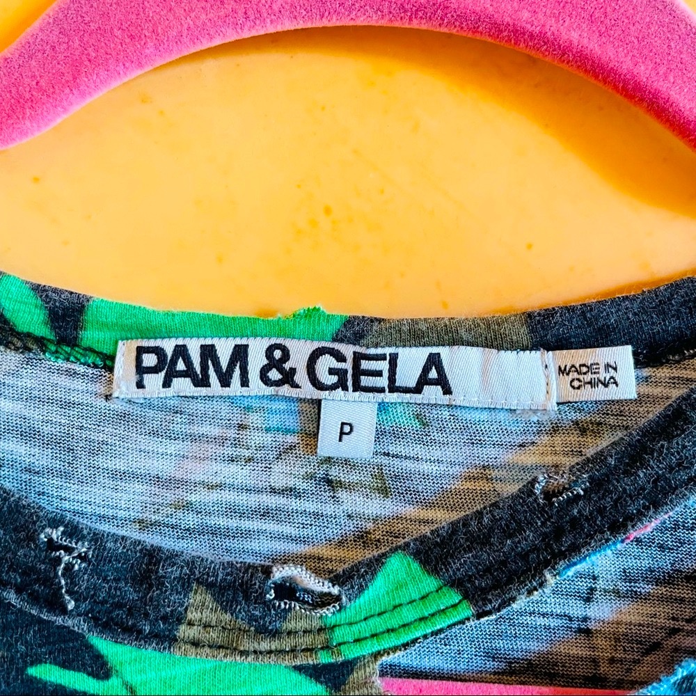 Pam and Gela Distressed Black Shortsleeved
Floral T shirt with bright flowers - Picture 6 of 8
